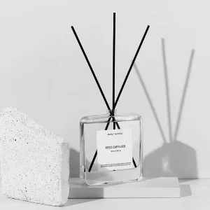 Natural Stick Reed Diffuser Liquid with Transparent Glass Bottle and Gift Box