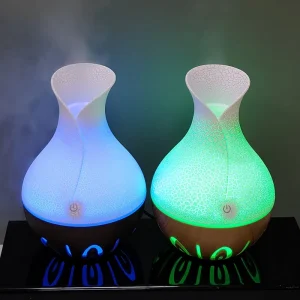 New Aroma Diffuser Wood Grain Led Night Light Electric Essential Oil Diffuser Aromatherapy Ultrasonic Mini Air Humidifier