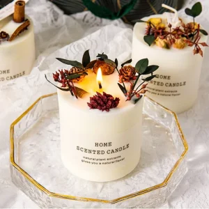 New Arrival Decorative Real Dried Orange Cinnamon Aesthetic Candles Scented Candles with Deluxe Gift Box