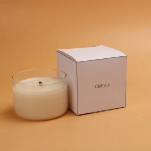 New Arrival Premium Wood Wick Scented Candle Clear Glass Jar Natural Soy Wax Aromatherapy Holiday Christmas Eco Friendly Home