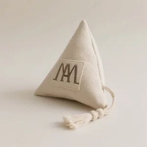 New Design Hanging Car Air Freshener Aromatherapy Durable Fragrant Pouch Woven Fabric Silk Screen Ribbon Scented Sachet Aroma