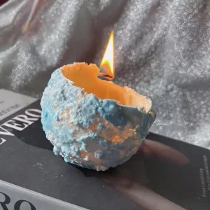New Design Terrazzo Handmade Aromatherapy Candle Spiral Burn Candle for Office Relaxation and Gifting