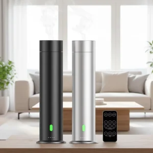 New Style Aluminum Alloy Smart Home Scent air Machine Electric 120ML Waterless Essential Oil Tower Scent Machine