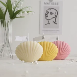 New Style High Quality DIY Private Label Colorful Shell Shaped Handmade Soy Wax Scented Candle