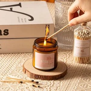 Nordic Aromatherapy Candles Vessels Luxury Home Decoration Soy Wax Scented Glass Candle Jars Metal Lids Diwali Ramadan Gift Box