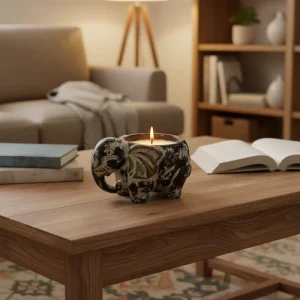 Nordic Aromatherapy Gypsum Ceramic Wax Melt Burners Desktop Ornaments Gift Favors Elephant Shaped Candle Holders Jars