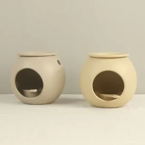Nordic Ins Style Matte Ceramic Aromatherapy Essential Oil Wax Melted Stove Household Hotel Cross border Incense Ornaments China