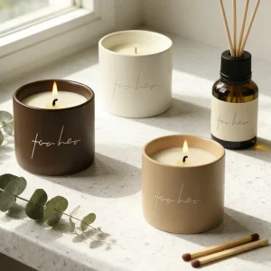 Nordic Simple Ceramic Candle Jar for Aromatherapy Essential Oil Soy Wax Modern Home Decor