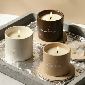 Nordic Simple Ceramic Candle Jar for Aromatherapy Essential Oil Soy Wax Modern Home Decor Ceramic Candle Jar