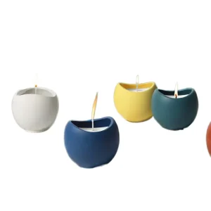 Nordic Style Creative Ceramic Scented Soy Wax Jar Beeswax Pourable Aromatherapy Jar for Home Decor for Diwali and Christmas
