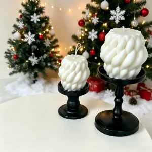 Nordic Style White Spiral Raindrop shaped Aromatherapy Candle High end Niche Gift Home Decoration Ornament