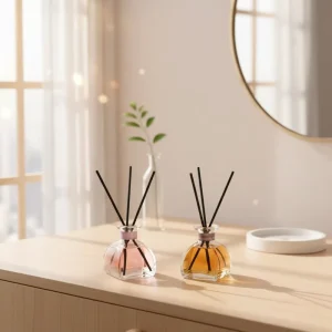 Nordic Yurt Shape 50ml Glass Bottle Reed Diffuser Sets Perfume Aromatherapy Essential Oil for Room Decoration Fire Free