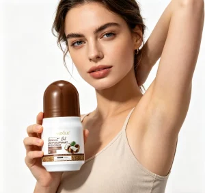 Nourishing Coconut Oil Antiperspirant Deodorant Roll on Unisex Summer Sweating