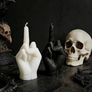 Novelty Organic Soy Wax Yankee Mid Finger Shaped Aesthetic Aromatic Scented Candle