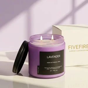 OEM 13 oz Luxury Organic Soy Wax Scented Candles with Custom Fragrance in Glass Jar with Lid for Thanksgiving & Holiday