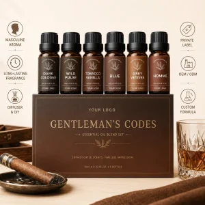 OEM 6 Bottles Essential Oil Set Supplier Essential Oil Set Gentlemen Leather Tobacco Cologne Sandalwood Diffusing Essential Oil