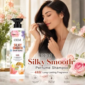 OEM 750ml 48h Long lasting Fragrance Shampoo Private Label Gentle Cleansing Frizz Control Smooth Perfume Shampoo for Hair