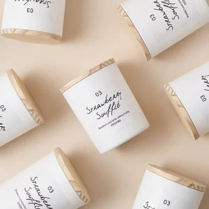 OEM Custom Scented Candles Gift Set Private Label Luxury Soy Wax Aromatic Candle Glass Jars White Candle With Wood Lid