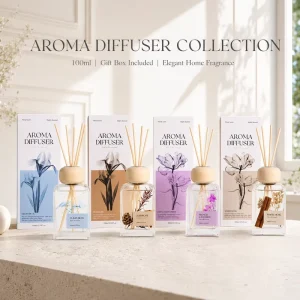 OEM Decorative Reed Diffuser with Dried Botanicals and Custom Label for Lifestyle Stores