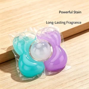 OEM Disposable 20g 3 Chambers Apparel Laundry Detergent Pods 12X Super Cleaning Power Long Lasting Fragrance Gel