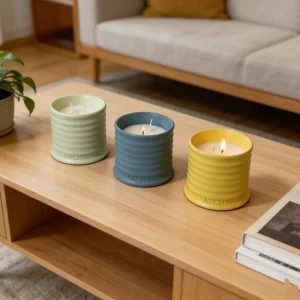 OEM Factory Wave Ceramic Cup Oem Candle Manufacturer Custom Scent Custom Scented Candles Candle Decor Home Table Decor