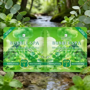 OEM Luxury 2 Steps Spa Pedicure Kit Strong Fragrance Bubbling Foot Soak Detox Crystals Eruption Bubble Pedicure Spa Kit