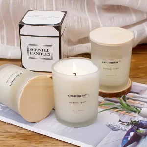 OEM Luxury Eco Friendly Handmade Modern Scented Candles Custom Logo Soy Wax Glass Jar Home Fragrance Wedding Graduation Decor