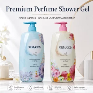 OEM Natural Romantic Perfume Shower Gel 1.3L Liquid Bubble Dense Foam Body Moisturizing Silky Skin for Women Milky Scent