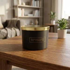 OEM New Customized Luxury Scented Candle With Glass Jar and Metal Lid