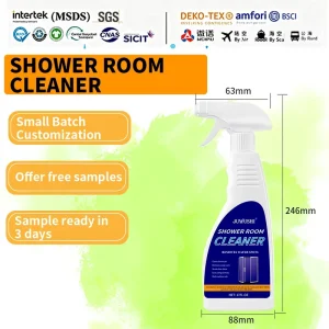 OEM ODM Bathroom Heavy Duty Shower Room Cleaner Spray Fast Acting Limescale Remover for Glass Tiles Faucets 500ml