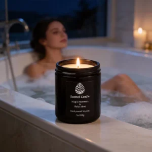 OEM ODM Handmade Black Cup Candles Home Fragrance 100% Soy Wax Scented Candle for Indoor Fragrance Decoration