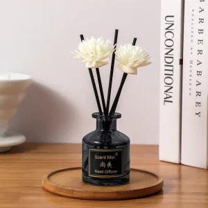 OEM ODM Luxury Reed Diffuser Set 50ml Custom Scent Home Fragrance Air Freshener with Natural Rattan Sticks & Gift Box