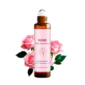 OEM Private Label 100% Pure Rose Essential Oil Roll on 10ml Natural Fragrance Therapy for Stress Relief