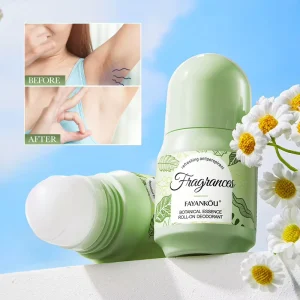 OEM Private Label FAYANKOU Herbal Botanical Long Lasting Fragrance Natural Non Sticky Roll On Deodorant & Antiperspirant