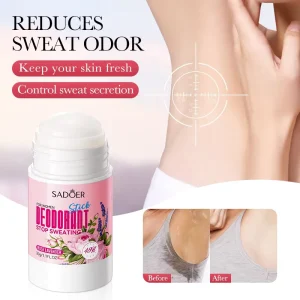 OEM SADOER 30ml Natural Roll On Antiperspirant & Deodorant Fresh Summer Fragrance Rose Cucumber Plastic Roller