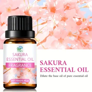 OEM Sakura Essential Oils Long Lasting Floral Scent Fragrance Oil for Soap Candle Perfume Making