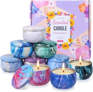 OFUN Handmade Scented Candles 9 Pack Gift Set Natural Soy Wax Aromatherapy for Women Her Girls Friends Mothers Day