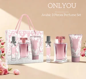 ONLYOU Premium Arabian Ladies 3 in 1 Gift Set 20ml Perfume+50ml EDT+90ml Scented Body Lotion