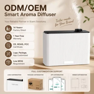 OV-10 Waterless Aroma Diffuser with Oil Sensor, 1000ml, Electric Plastic Scent Diffuser for Household and Large Areas