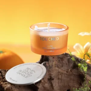 Orange Lime Basil & Mandarin Scented Candle Frosted Glass Mini Home Fragrance Aromatherapy Gift