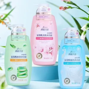 Organic Amino Acid Flower Shower Gel Moisturizing and Brightening the Skin Foaming Lightening Shower Gel for Women