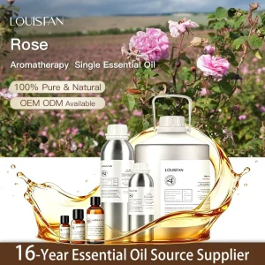 Organic Damascus Rose Essential Oil 10ml Distilled 100% Pure Top Grade Aromatherapy Raw Material Rose Essential Oil