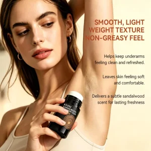 Organic Deodorization Balm Skin Care Products Natural Antiperspirant Stick Amber Sandalwood 2-in-1 Deodorant Stick