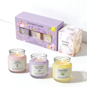 Osmanthus Rose Lavender Aromatherapy Handmade Soy Wax Glass Jar Scented Candle Yankee Candle Mother’s Day Christmas