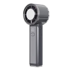 Outdoor Travel Foldable Handheld Fan Evaporative Cooling USB Rechargeable Plastic Personal Fan LED Light Design English