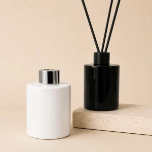 Packaging Box for Organic 100ml Reed Diffuser with Black Flower Glass Bottle