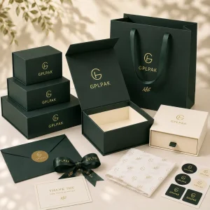 Packaging Set Magnetic Gift Box Paper Bag Ribbon Sticker Card Envelope Custom Packaging Magnetic Box for Jewelry Perfume