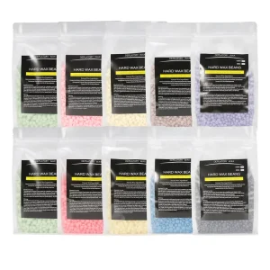 Painless Hard Wax Beans for Face 500g OEM Supply with Beeswax for Removing Coarse Hair Sensitive Skin Fast Acting 10 Colors