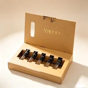 Paper Gift Box 5 Slots Perfume Discovery Set Packaging for 3ml 5ml 10ml Fragrance Tester Vial Essential Oil Bottle Custom Size
