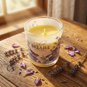 Pattern Printed Glass Cup Scented Candles